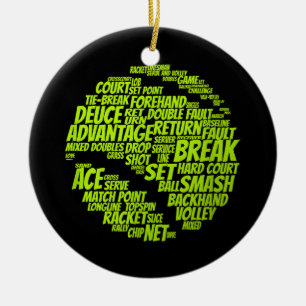 Tennis-Bedingungen Tennisspieler Tennisball spiele Keramik Ornament