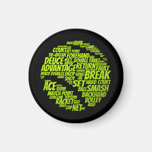 Tennis-Bedingungen Tennisspieler Tennisball spiele Magnet