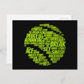 Tennis-Bedingungen Tennisspieler Tennisball spiele Postkarte (Vorne/Hinten)