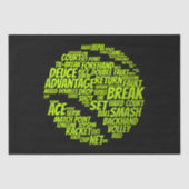 Tennis-Bedingungen Tennisspieler Tennisball spiele Seidenpapier (Vorderseite)