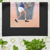 Tennis Behalte spielen, bis du lustig gestorben bi Geschirrtuch (Gefaltet)