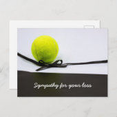 Tennis Beileid Beileidsball schwarzes Band Postkarte (Vorne/Hinten)