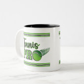 Tennis Beruflich Zweifarbige Tasse (Vorderseite Links)