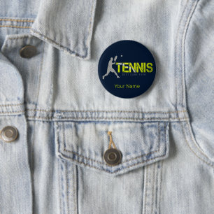 Tennis Best Game Ever Vintag Sport Coach Design Button