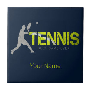 Tennis Best Game Ever Vintag Sport Coach Design Fliese