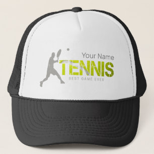Tennis Best Game Ever Vintag Sport Coach Design Truckerkappe
