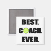 Tennis Bester Coach je Magnet (Vorderseite/Rückseite)
