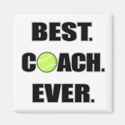 Tennis Bester Coach je Magnet (Vorne)