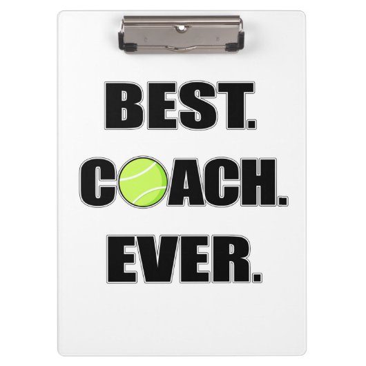 Tennis-bester Trainer überhaupt Klemmbrett (Vorderseite)
