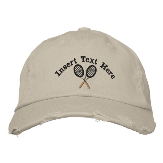 Tennis bestickter Hut (Vorderseite)