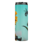 Tennis-Bienenblütentherme Thermosbecher (Rückseite)