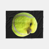 Tennis Bird Meme Round Budgie Tennis Ball Fleecedecke (Vorderseite (Horizontal))