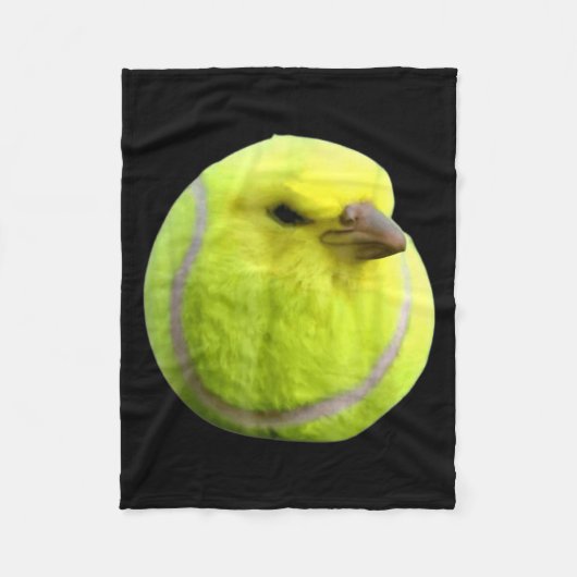 Tennis Bird Meme Round Budgie Tennis Ball Fleecedecke (Vorderseite)
