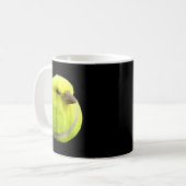 Tennis Bird Meme Round Budgie Tennis Ball  Kaffeetasse (Vorderseite Links)