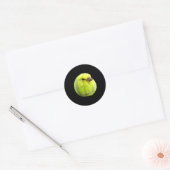 Tennis Bird Meme Round Budgie Tennis Ball  Runder Aufkleber (Umschlag)