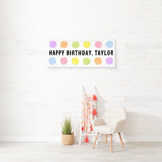 Tennis Birthday Banner (Insitu)