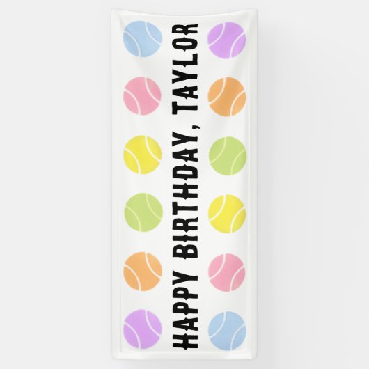 Tennis Birthday Banner (Vertikal)