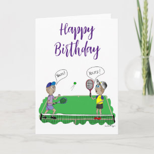 Tennis Birthday Card Karte