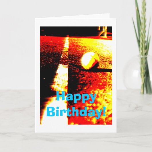 Tennis Birthday Card Karte (Vorderseite)