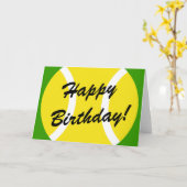Tennis Birthday Card Karte (Gelbe Blume)