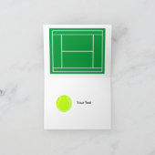 Tennis Birthday Card Karte (Innenseite)