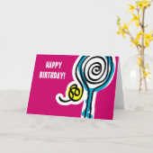 Tennis Birthday Card Karte (Gelbe Blume)