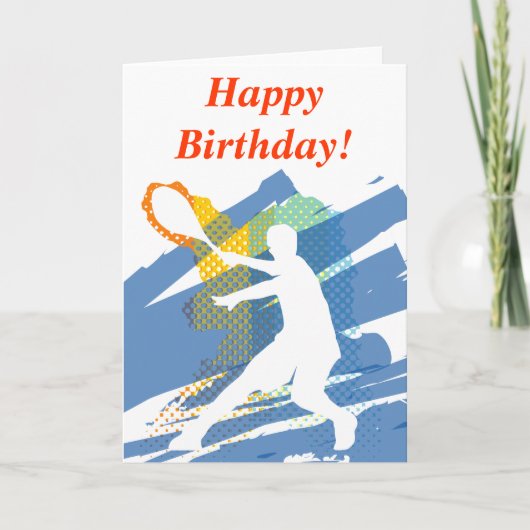 Tennis Birthday Card Karte (Vorderseite)