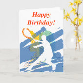 Tennis Birthday Card Karte (Gelbe Blume)