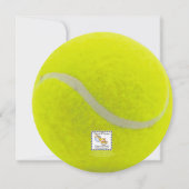 Tennis Birthday Einladung (Rückseite)