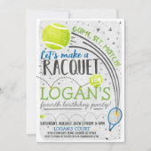 Tennis Birthday Einladung (Vorderseite)