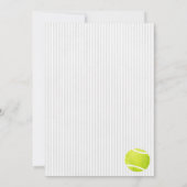 Tennis Birthday Einladung (Rückseite)