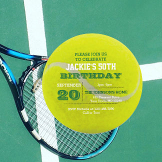Tennis Birthday Einladung