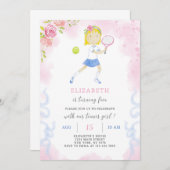 Tennis Birthday Einladung (Vorne/Hinten)