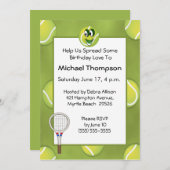 Tennis Birthday Einladungen (Vorne/Hinten)