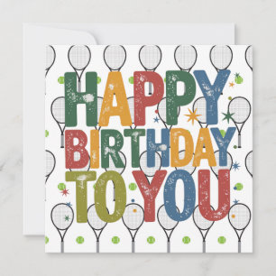 Tennis Birthday Karte