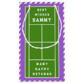 Tennis Birthday Kleine Geschenktüte (Rückseite)