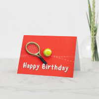 Tennis Birthday Liebe auf Rot
