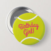 Tennis Birthday Party Button (Vorne & Hinten)