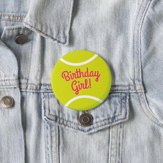 Tennis Birthday Party Button (Beispiel)