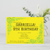 Tennis Birthday Party Einladung (Stehend Vorderseite)