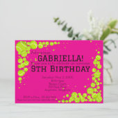 Tennis Birthday Party Einladung (Stehend Vorderseite)