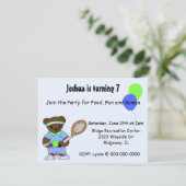 Tennis Birthday Party Einladungen (Stehend Vorderseite)