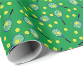 Tennis Birthday Party Geschenkpapier (Rolleneckpunkt)