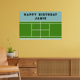 Tennis Birthday Party Poster
