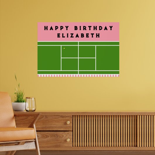 Tennis Birthday Party Poster (Wohnzimmer 2)