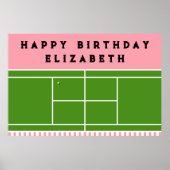 Tennis Birthday Party Poster (Vorne)
