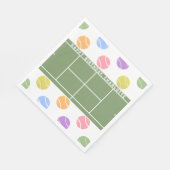 Tennis Birthday Personalisiert Serviette (Ecke)