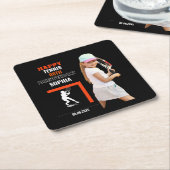 Tennis Birthday, Tennis Girl Player Backdrops Rechteckiger Pappuntersetzer (angewinkelt)