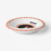 Tennis Birthday, Tennis Girl Player  Pappteller (Gewinkelt)