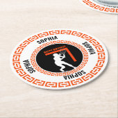 Tennis Birthday, Tennis Girl Player Runder Pappuntersetzer (Angewinkelt)